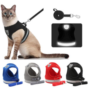 Cat Adjustable Harness Vest With Leash