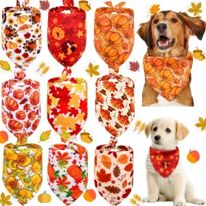 Fall Thanksgiving Triangle Dog Bandana