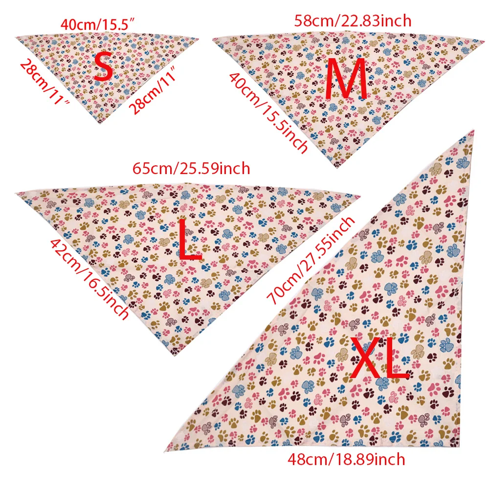 10/40/80 Pieces Colorful Pattern Dog Bandanas