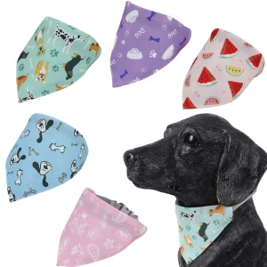 Cartoon Print Pet Cotton Bandana Cotton